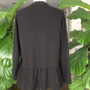 kate spade Black Peplum-Back Cardigan Sweater